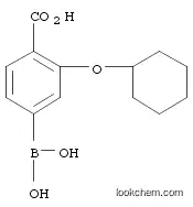 Molecular Structure of 1045780-95-7 (4-borono-2-(cyclohexyloxy)benzoic acid)